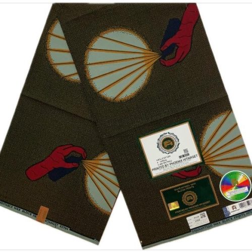 HITARGET Pagne Africain - Tissu 100% Coton Rouge Vert rouge