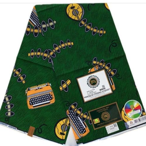 HITARGET Pagne Africain - Tissu 100% Coton  vert