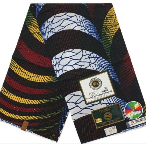 HITARGET Pagne Africain - Tissu 100% Coton Jaune vert Rouge