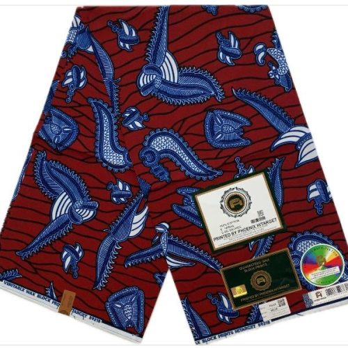 HITARGET Pagne Africain - Tissu 100% Coton - Bleu , Rouge,