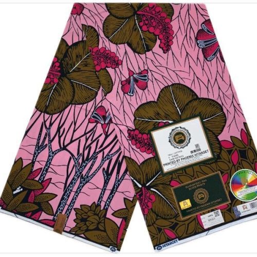 HITARGET Pagne Africain - Tissu 100% Coton Rose