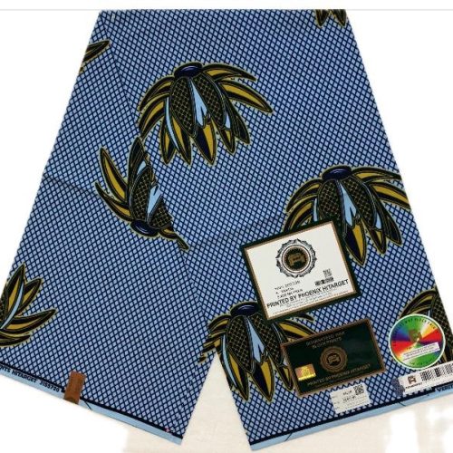 HITARGET Pagne Africain - Tissu 100% Coton Bleu