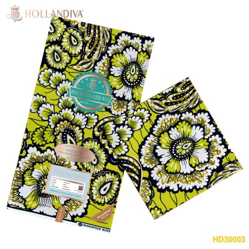 Hollandiva Gold Pagne Africain - Tissu 100% Coton - GRIS / VIOLET