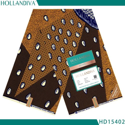 Hollandiva Pagne Africain - Tissu 100% Coton Marron