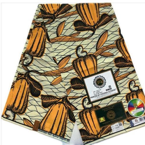 HITARGET Pagne Africain - Tissu 100% Coton - Jaune , Rouge, Gris, Vert
