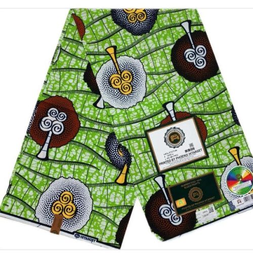 HITARGET Pagne Africain - Tissu 100% Coton - Vert